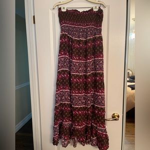 Long strapless dress